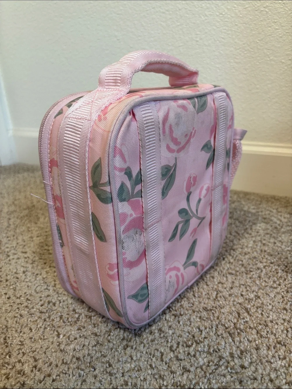 Pottery Barn Insulated Pink Floral Zip Up Lunch Box | school | girly | basics